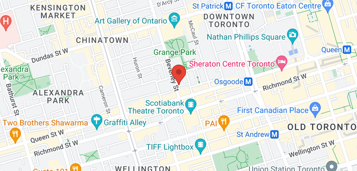 map of #601 -15 BEVERLEY ST
